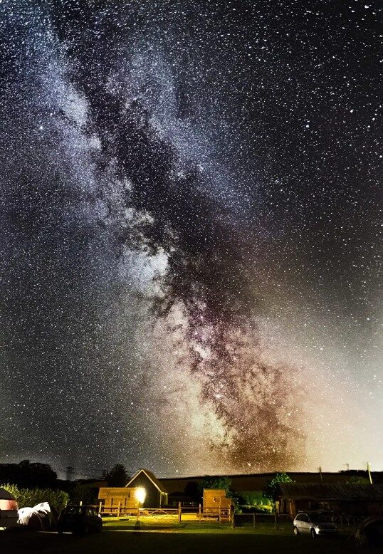 The Milky Way over the campsite — the Levels’ dark skies at their best
